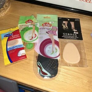 Kiwi: Smiling Feet Ultra Slim Gel Insoles For Heels Bunions Heel Pads NEW